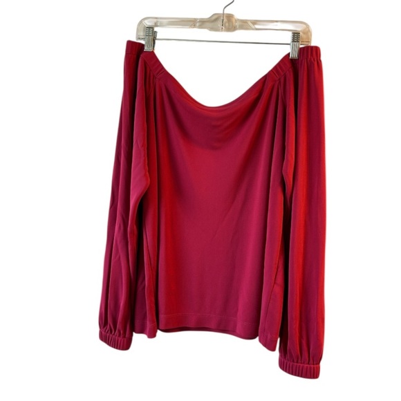 WHBM Women's Off-Shoulder Long Sleeve Top - pink - Picture 3 of 8